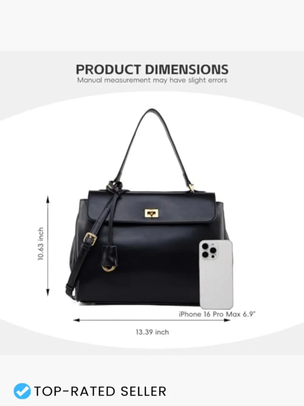 Leather Tote Bag Women Large Satchel Shoulder Handbag Purse Work Travel